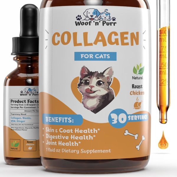 Collagen for Cats by Olympus - Joint, Skin & Coat Supplement, 1 fl oz-0