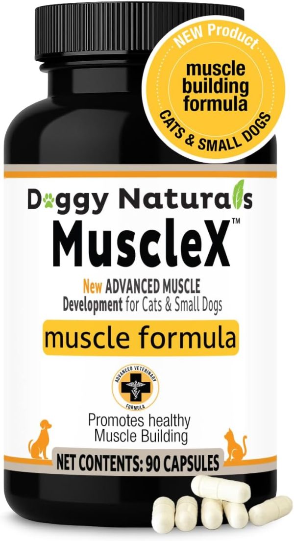 MuscleX Canine Muscle Formula – 300 mg CaHMB Vitamin D3 (90 Caps)-0
