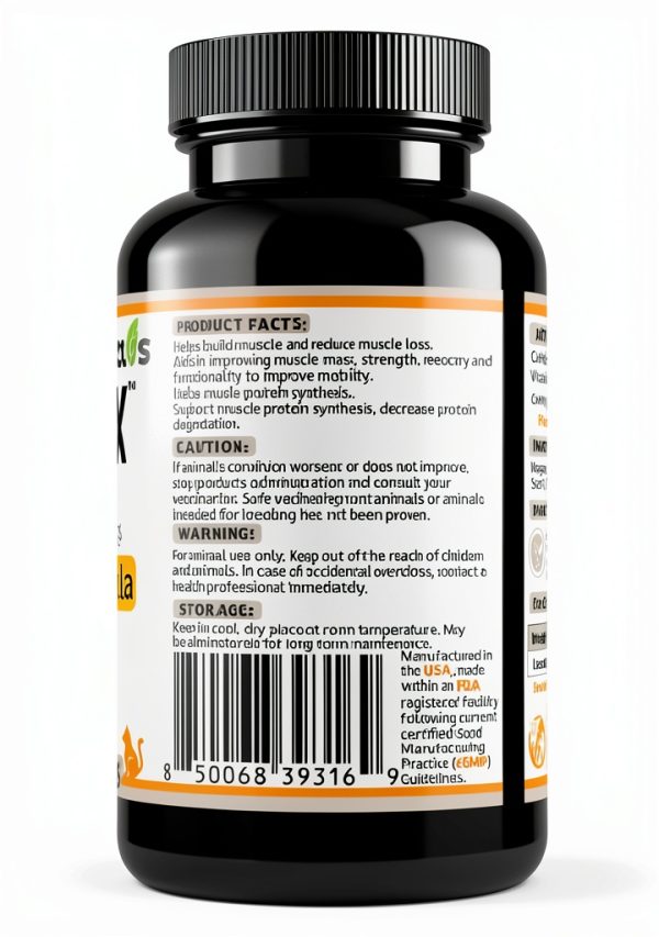 MuscleX Canine Muscle Formula – 300 mg CaHMB Vitamin D3 (90 Caps)-8
