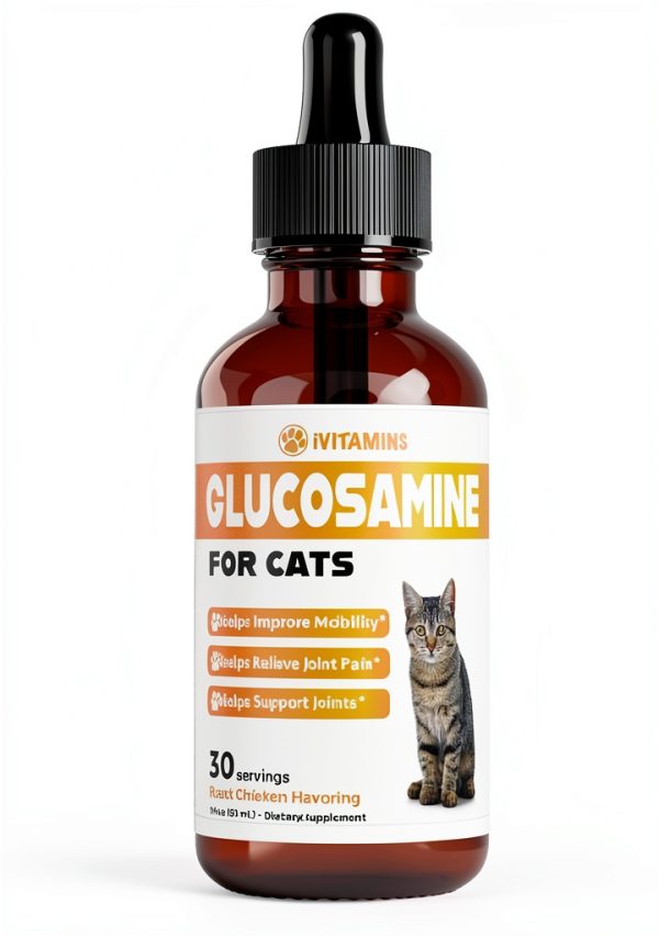 Glucosamine for Cats iVitamins 1 fl oz Chicken Flavor-0
